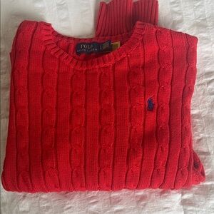Polo by Ralph Lauren Vibrant Red Crewneck Sweater